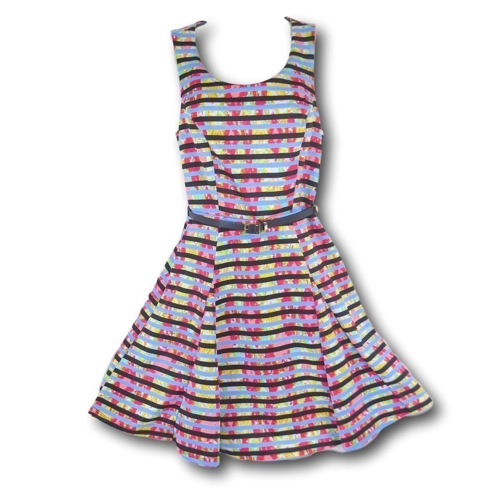 My Michelle Sleeveless Belted Dress 7